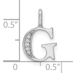 Diamond Initial Pendant - G / 14k White Gold