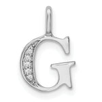 Diamond Initial Pendant - G / 14k White Gold