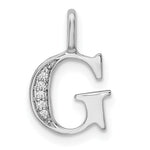 Diamond Initial Pendant - G / 14k White Gold