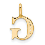 Diamond Initial Pendant - G / 14k Yellow Gold