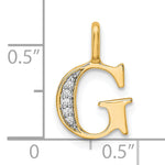 Diamond Initial Pendant - G / 14k Yellow Gold