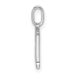 Diamond Initial Pendant - H / 14k White Gold