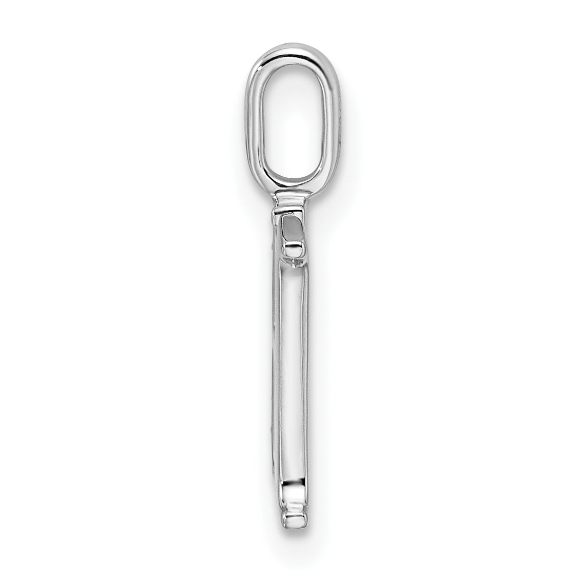 Diamond Initial Pendant - H / 14k White Gold