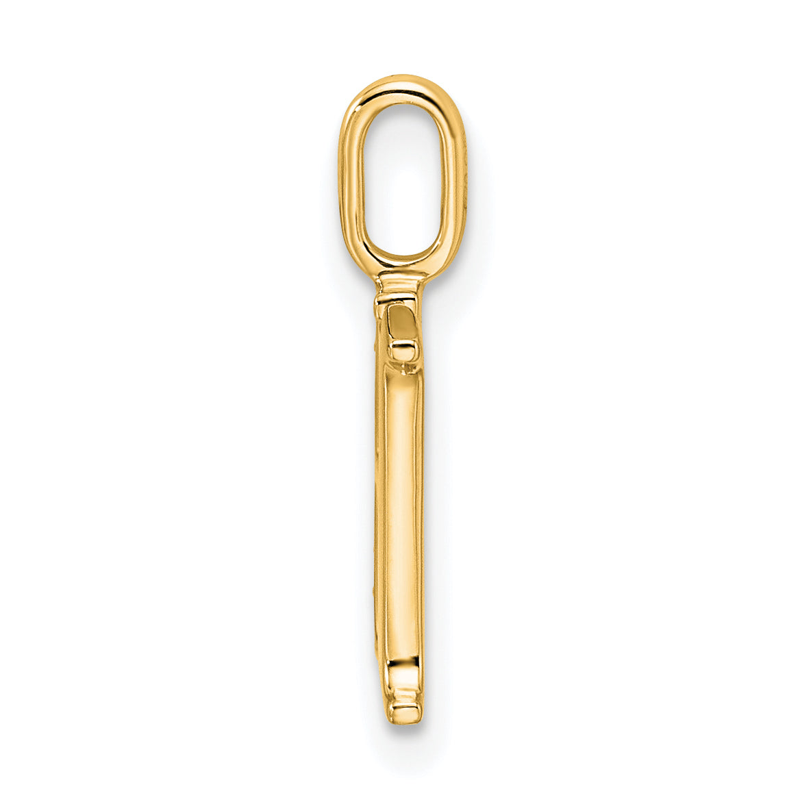 Diamond Initial Pendant - H / 14k Yellow Gold