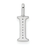 Diamond Initial Pendant - I / 14k White Gold