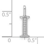 Diamond Initial Pendant - I / 14k White Gold