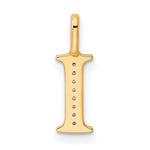 Diamond Initial Pendant - I / 14k Yellow Gold