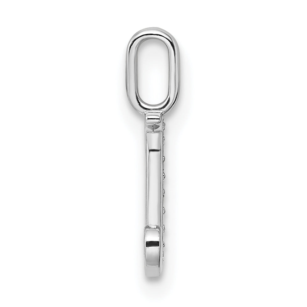 Diamond Initial Pendant - J / 14k White Gold