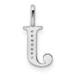 Diamond Initial Pendant - J / 14k White Gold