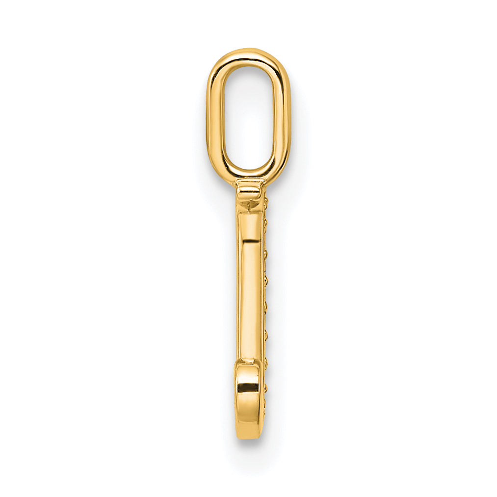 Diamond Initial Pendant - J / 14k Yellow Gold