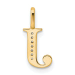 Diamond Initial Pendant - J / 14k Yellow Gold