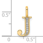Diamond Initial Pendant - J / 14k Yellow Gold