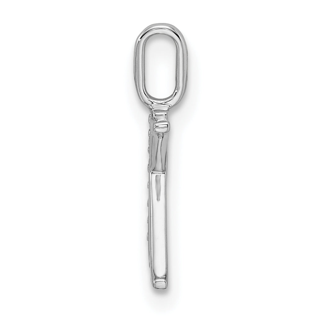 Diamond Initial Pendant - K / 14k White Gold