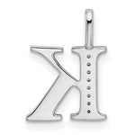 Diamond Initial Pendant - K / 14k White Gold