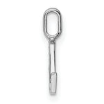 Diamond Initial Pendant - L / 14k White Gold