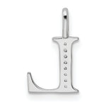 Diamond Initial Pendant - L / 14k White Gold