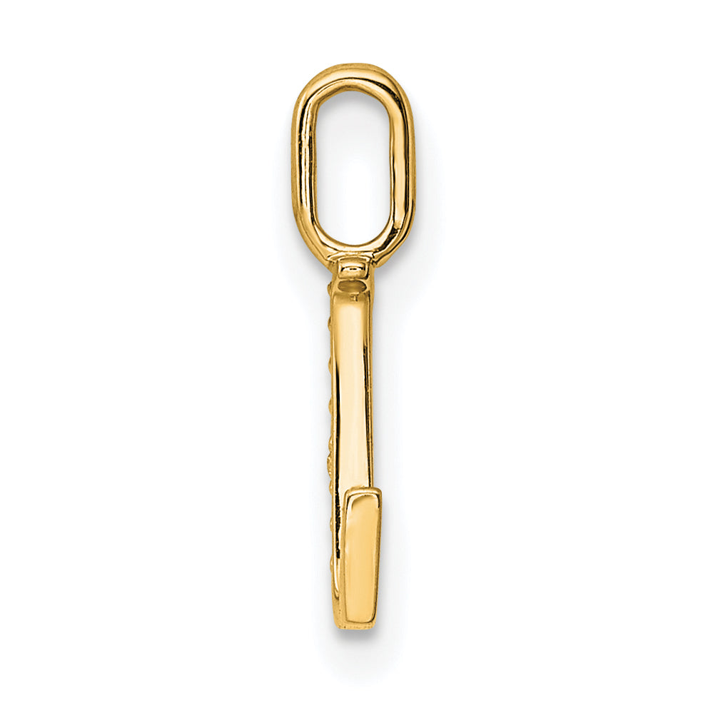 Diamond Initial Pendant - L / 14k Yellow Gold