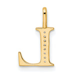 Diamond Initial Pendant - L / 14k Yellow Gold