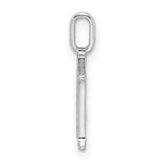 Diamond Initial Pendant - M / 14k White Gold
