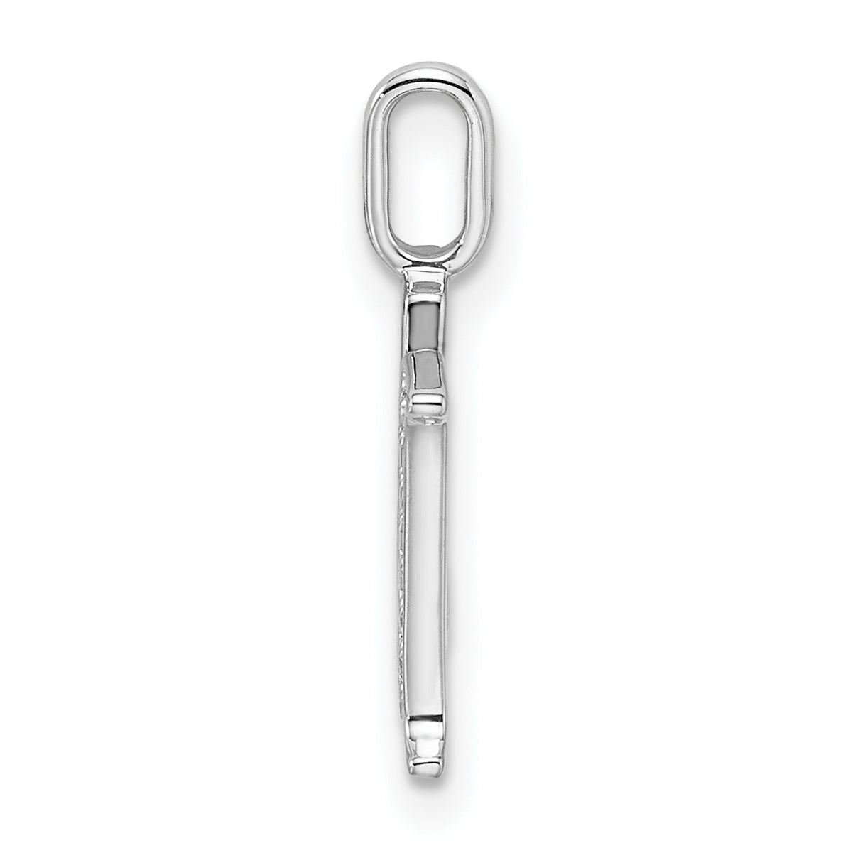 Diamond Initial Pendant - M / 14k White Gold