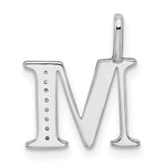 Diamond Initial Pendant - M / 14k White Gold