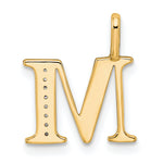 Diamond Initial Pendant - M / 14k Yellow Gold