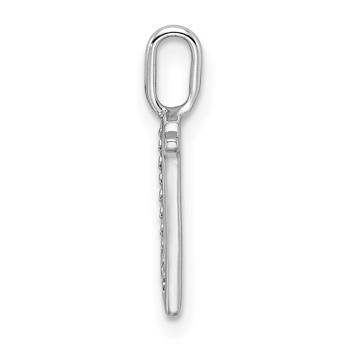 Diamond Initial Pendant - N / 14k White Gold