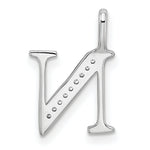 Diamond Initial Pendant - N / 14k White Gold
