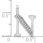Diamond Initial Pendant - N / 14k White Gold