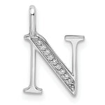 Diamond Initial Pendant - N / 14k White Gold