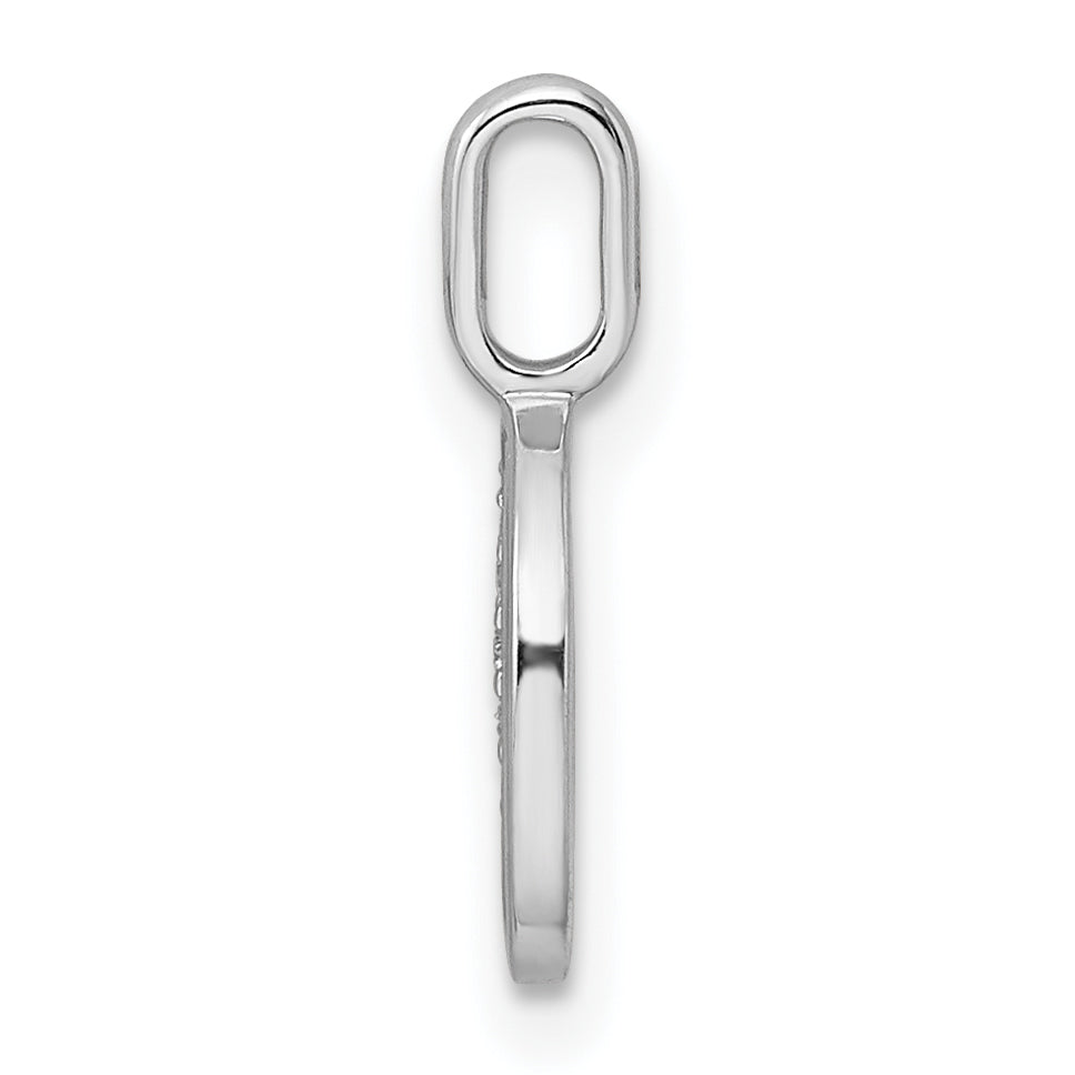 Diamond Initial Pendant - O / 14k White Gold