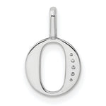 Diamond Initial Pendant - O / 14k White Gold