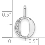 Diamond Initial Pendant - O / 14k White Gold