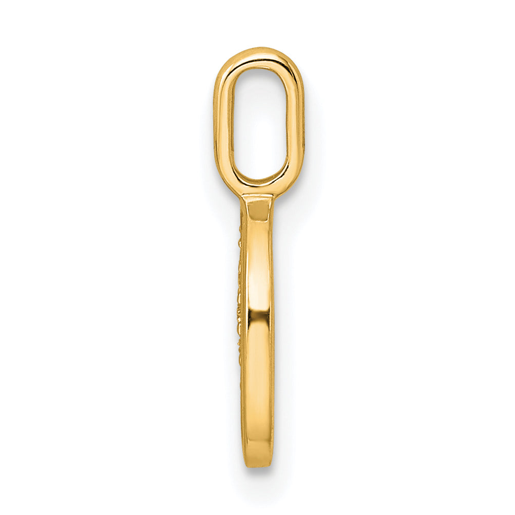 Diamond Initial Pendant - O / 14k Yellow Gold