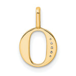 Diamond Initial Pendant - O / 14k Yellow Gold