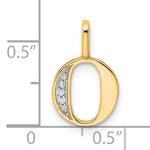 Diamond Initial Pendant - O / 14k Yellow Gold