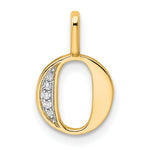Diamond Initial Pendant - O / 14k Yellow Gold