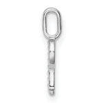 Diamond Initial Pendant - P / 14k White Gold