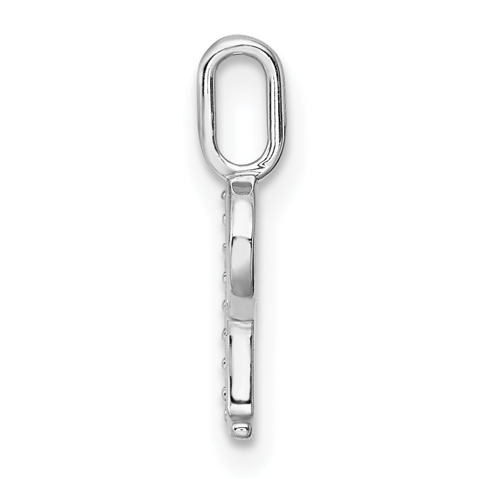 Diamond Initial Pendant - P / 14k White Gold