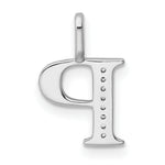 Diamond Initial Pendant - P / 14k White Gold