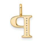 Diamond Initial Pendant - P / 14k Yellow Gold