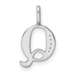 Diamond Initial Pendant - Q / 14k White Gold