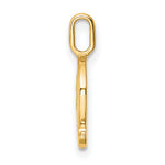 Diamond Initial Pendant - Q / 14k Yellow Gold