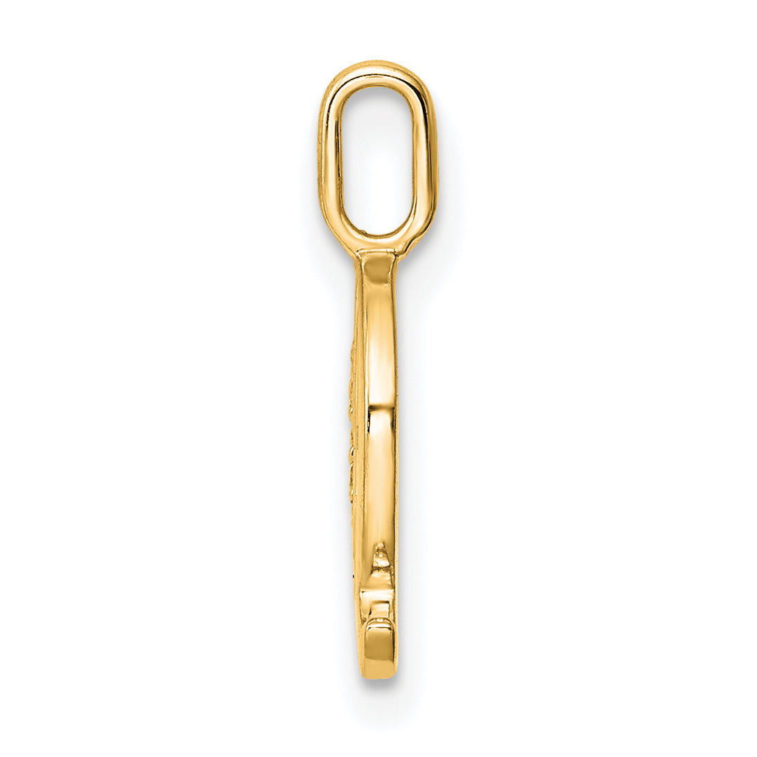 Diamond Initial Pendant - Q / 14k Yellow Gold