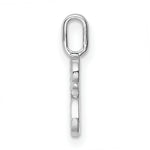 Diamond Initial Pendant - R / 14k White Gold