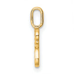 Diamond Initial Pendant - R / 14k Yellow Gold