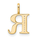 Diamond Initial Pendant - R / 14k Yellow Gold