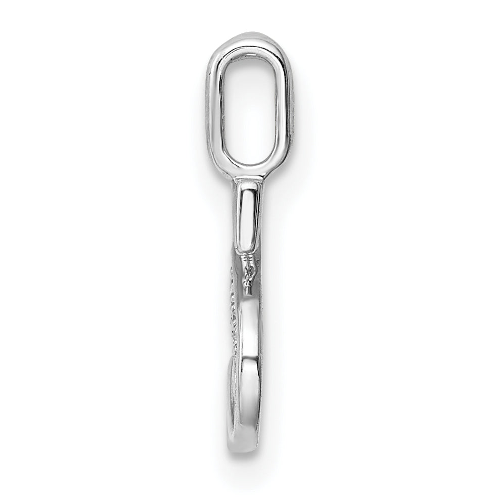 Diamond Initial Pendant - S / 14k White Gold