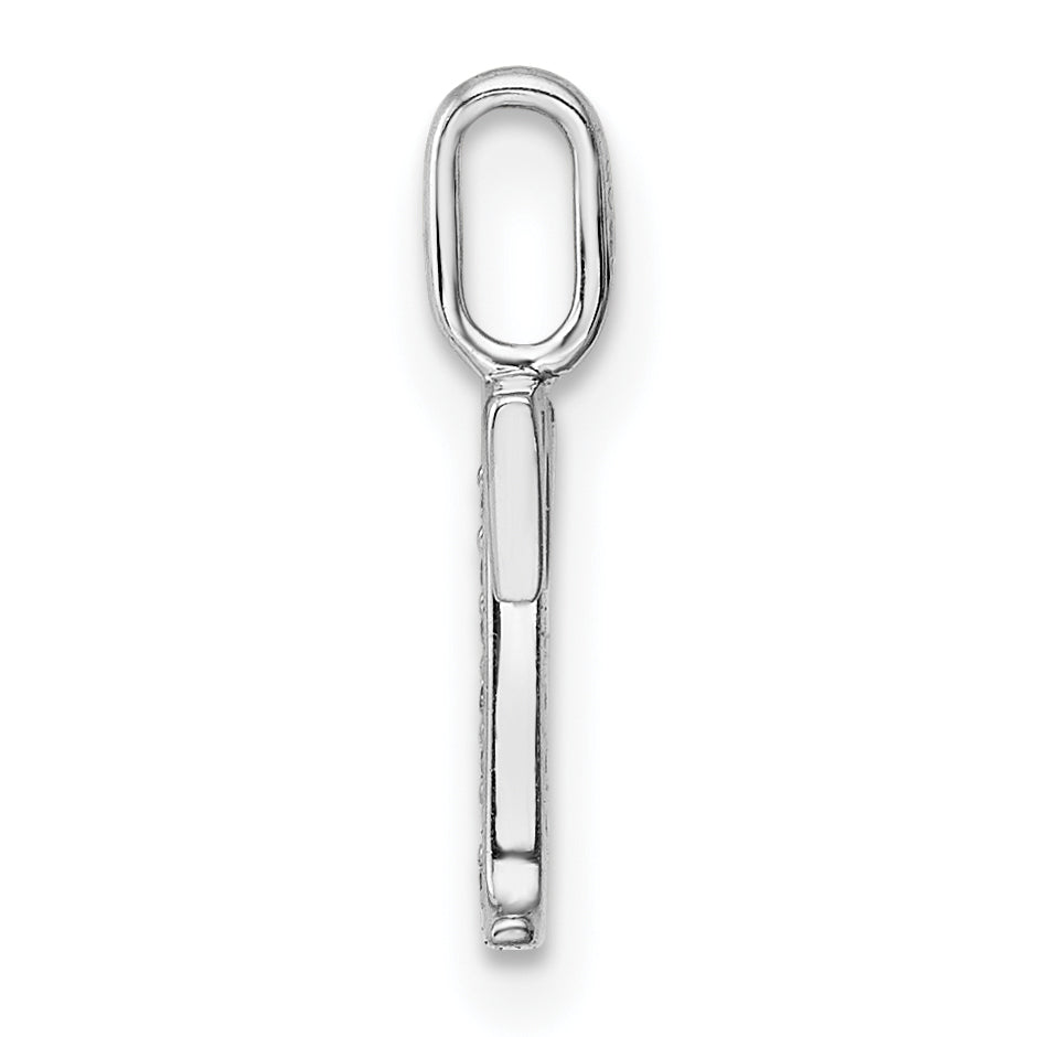 Diamond Initial Pendant - T / 14k White Gold