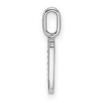 Diamond Initial Pendant - U / 14k White Gold